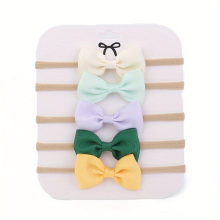 5pcs Bow Headband Decorative Hair Accessories Photography Party Props For Baby Girls