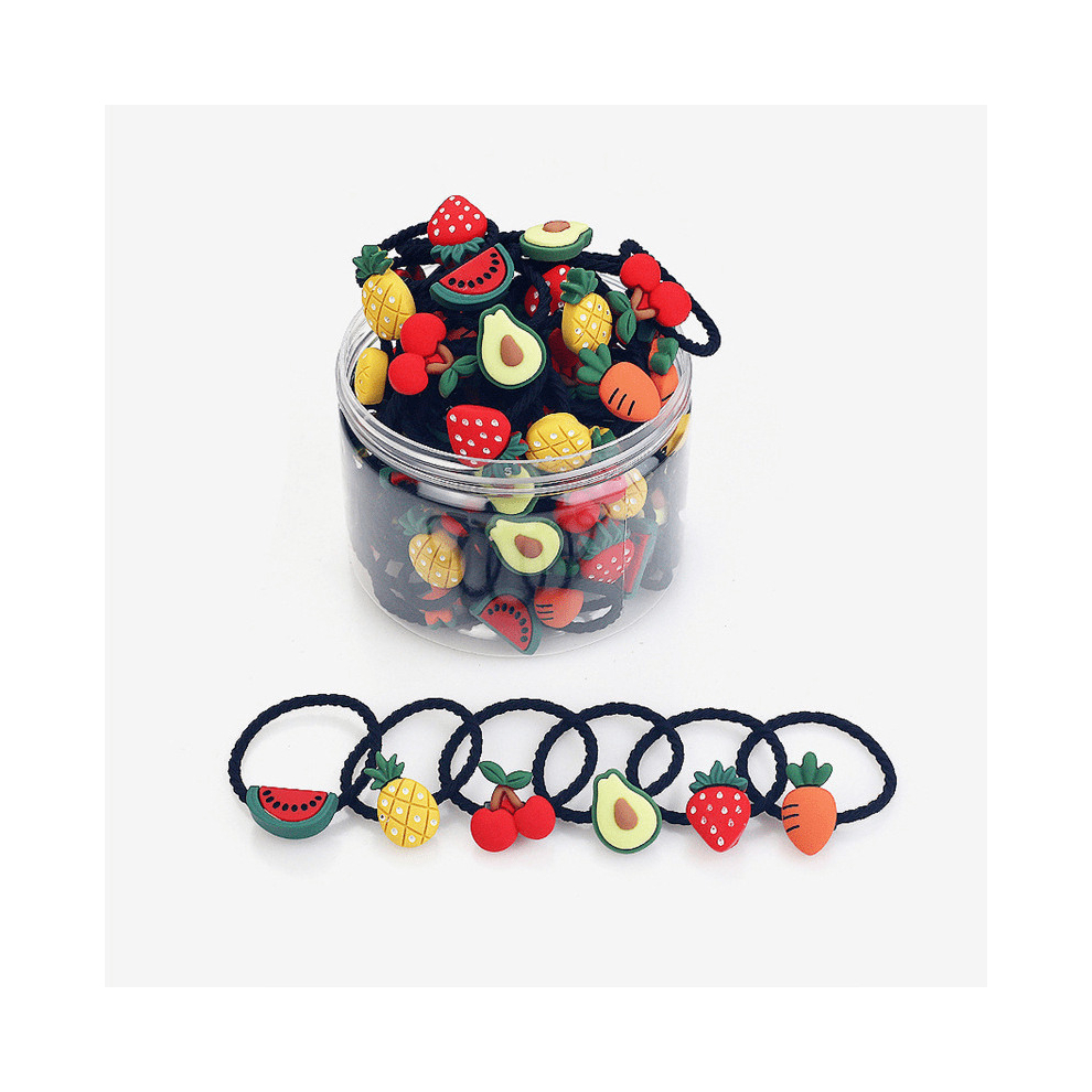 30pcs Flower & Animal Hair Ties Perfect Gift for Girls Stretchy Rubber Ponytail Holders-image-OPC-PCMV66T-NEW