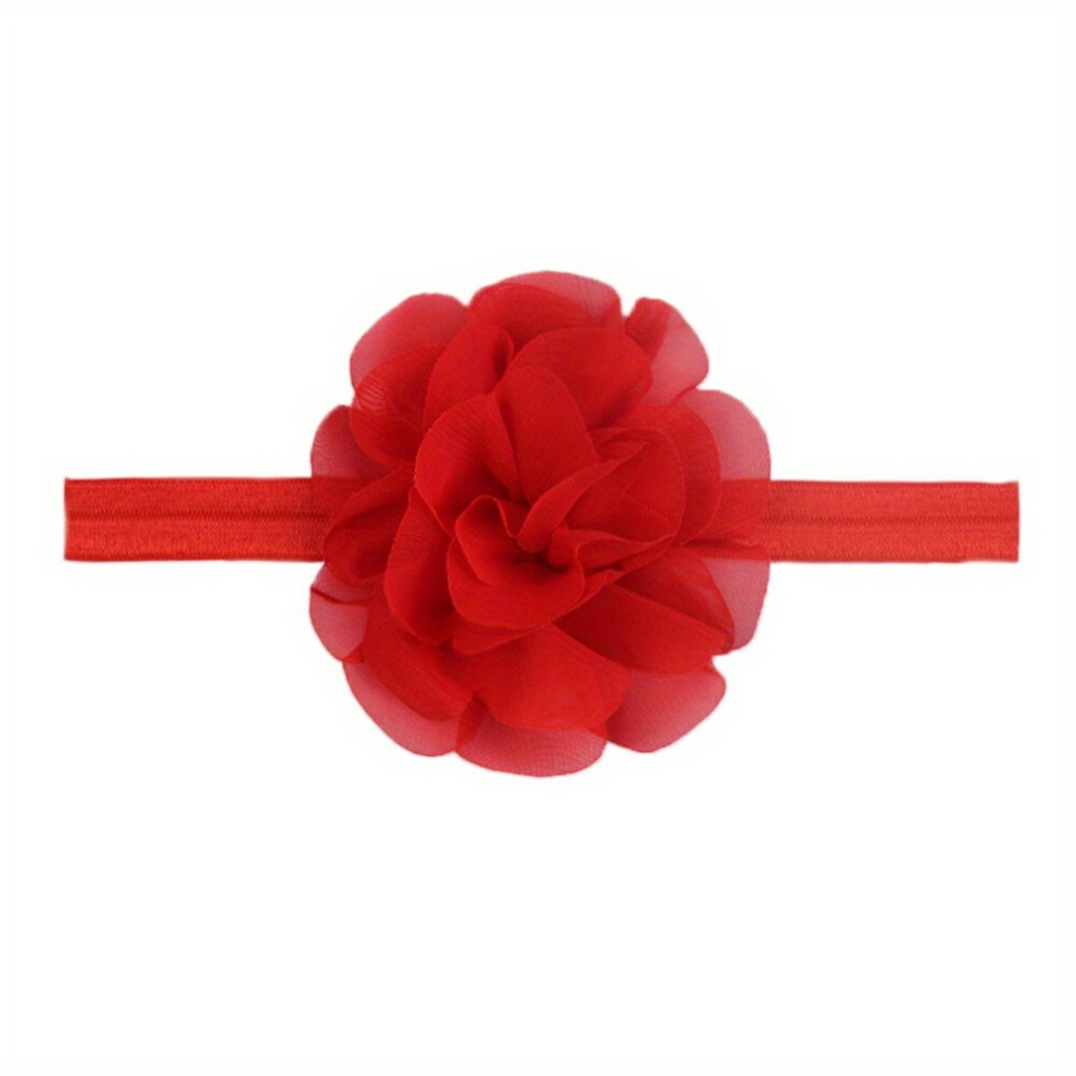 1pc Childrens Plain Flower Flower Elastic Hair Band Baby Hair Accessories-image-OPC-PCMV7VJ-NEW