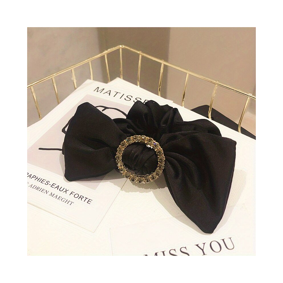 Creative Rhinestone Ring Decor Leopard Bow Scrunchies Hair Ties Decorative Hair Accessories For Holiday Party Girls Accessories-image-OPC-PCMV88S-NEW