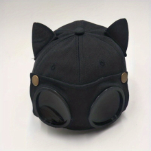 Cat Ears Aviator Glasses Baseball Cap Peaked Cap With Sunglasses Unisex Cat Ear Retro Style Pilot Hat