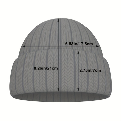 Winter Beanie Hat For Men Warm Knit Hat Thick Warmer Winter Cap 2