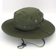 Solid Round Brim Hat Outdoor Breathable Sun Protection Combat Training Fisherman Hat Mountaineering Hiking Fishing