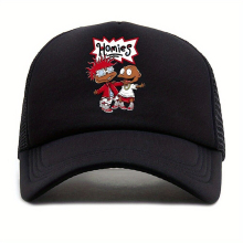 1pc Unisex Sunshade Breathable Adjustable Casual Baseball Cap With Cartoon Pattern For Outdoor Sport