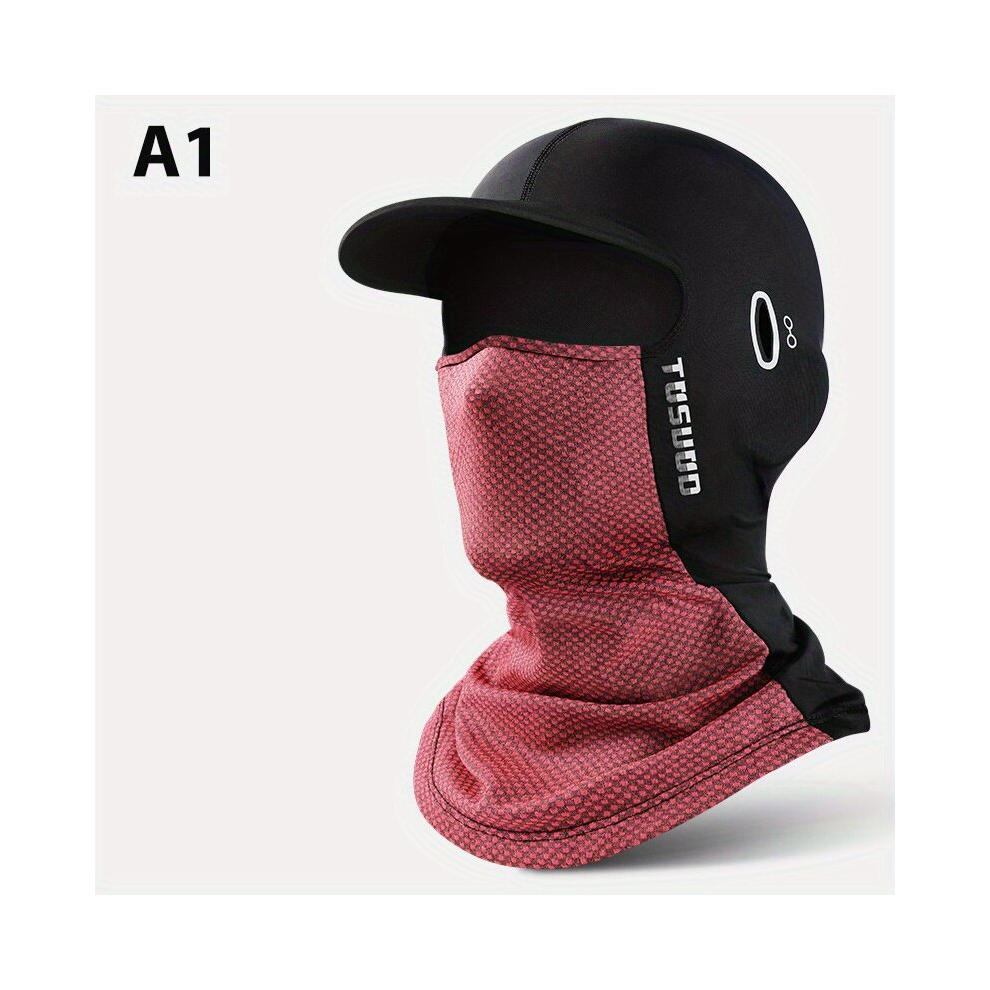 Summer Balaclava Full Face Scarf Mask Hiking Hat Cycling Hat Bicycle Headgear Tactical Hat Fishing Hat Red 885674994448
