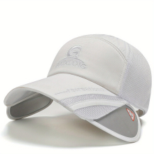 1pc Unisex Sunshade Breathable Adjustable Large Brim Baseball Cap With Quick Drying Yarn Mesh For Outdoor Sport