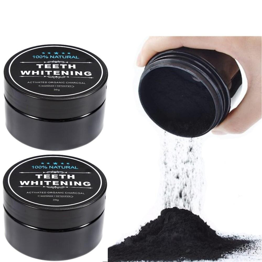 2pcs Groomarang Activated Charcoal Teeth Tooth Whitening Powder Mint Natura