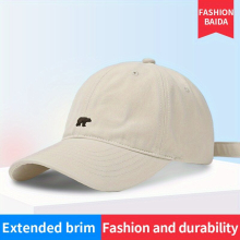 1pc Unisex Sunshade Quick Drying Casual Baseball Cap With Bear Embroidery For Outdoor Sport