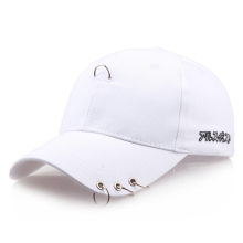 Summer Iron Ring Baseball Cap Cotton Letter Peaked Cap Gothic Style Mens And Womens Sports Sun Hat