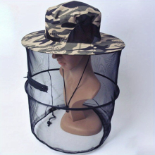 1pc Unisex Foldable SunShade Large Brim Hats With Protection Against Mosquitoes For Outdoor Night Fishing