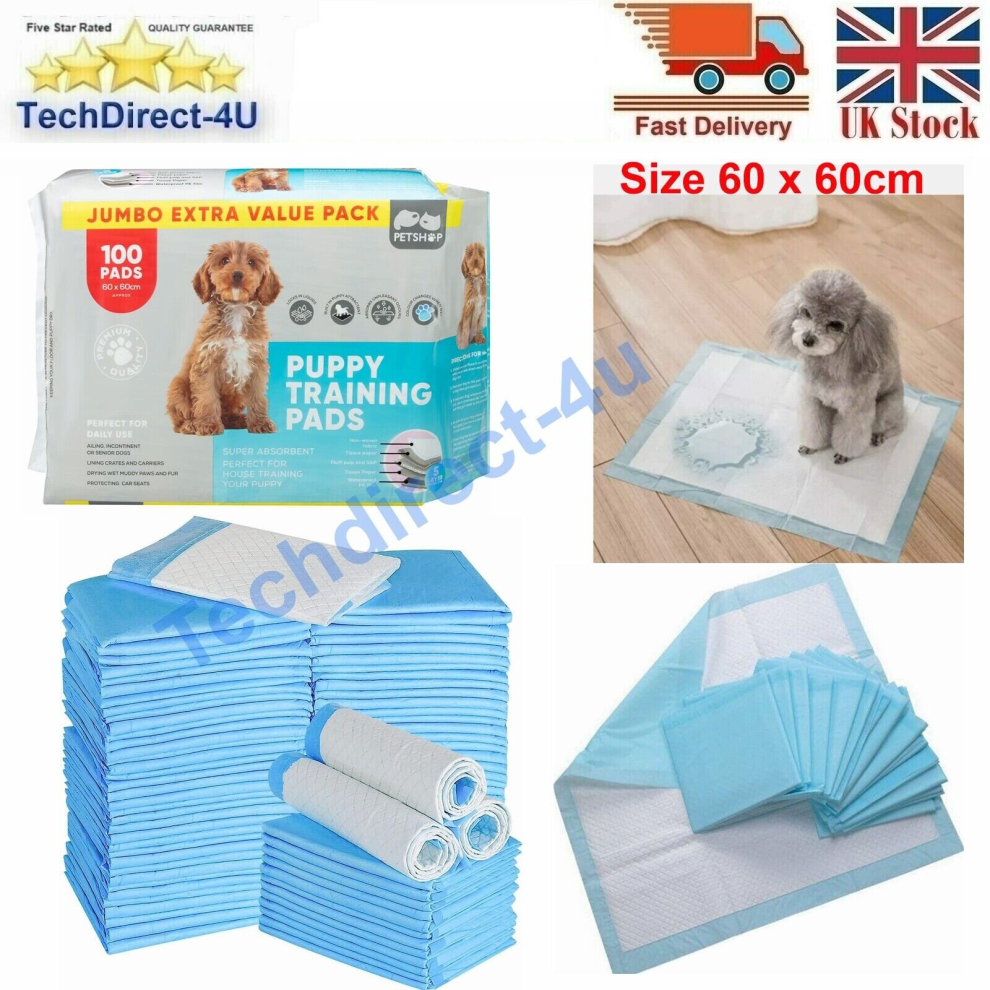 (10 Pads) Large Puppy Training Trainer Pads Toilet Pee Wee Poo Dog Pet Cat Mats