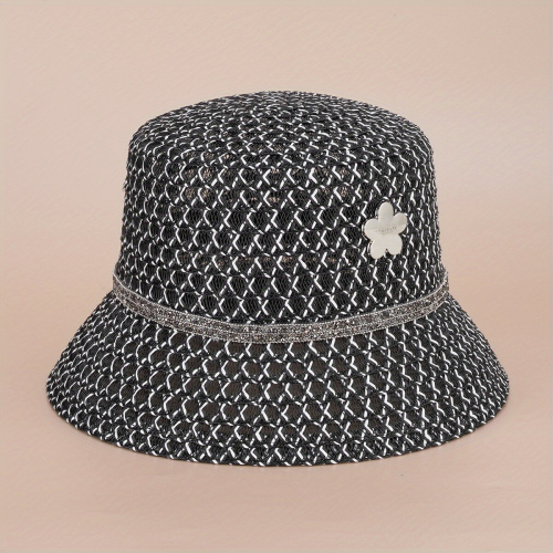 1pc Versatile Glamorous Womens Summer Sunshade Net Bucket Hat