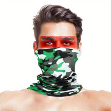 Multifunctional Outdoor Sun Protection Tactical Scarf Multifunctional Camouflage Pattern Bandana Scarf Outdoor Headscarf Breathable Seamless Cycling V