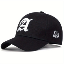 1pc Unisex Sunshade Breathable Adjustable Casual Baseball Cap With Letter A Embroidery For Spring And Autumn Travel Beach Parties