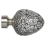 (Satin Silver) 28mm Alexia Curtain Pole Finials Pack of 2 1