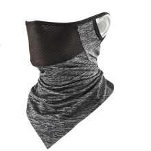 1pcs Ice Silk Sunscreen Riding Ear Hanging Ear Mask Breathable Mesh Sports Dustproof Triangle Magic Headband