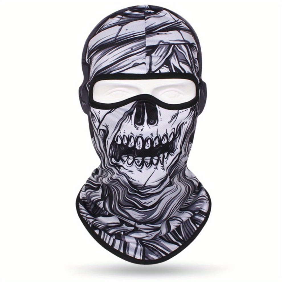 Outdoor Cycling Mask Hat Multicolor Skull Mask Warm Windproof Dustproof Cycling Hat For Riding Sun Protection 885675029934