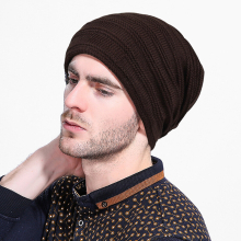 Hat Double Layer Fleece Winter Men Warm Knitted Hat For Winter Snow Weather