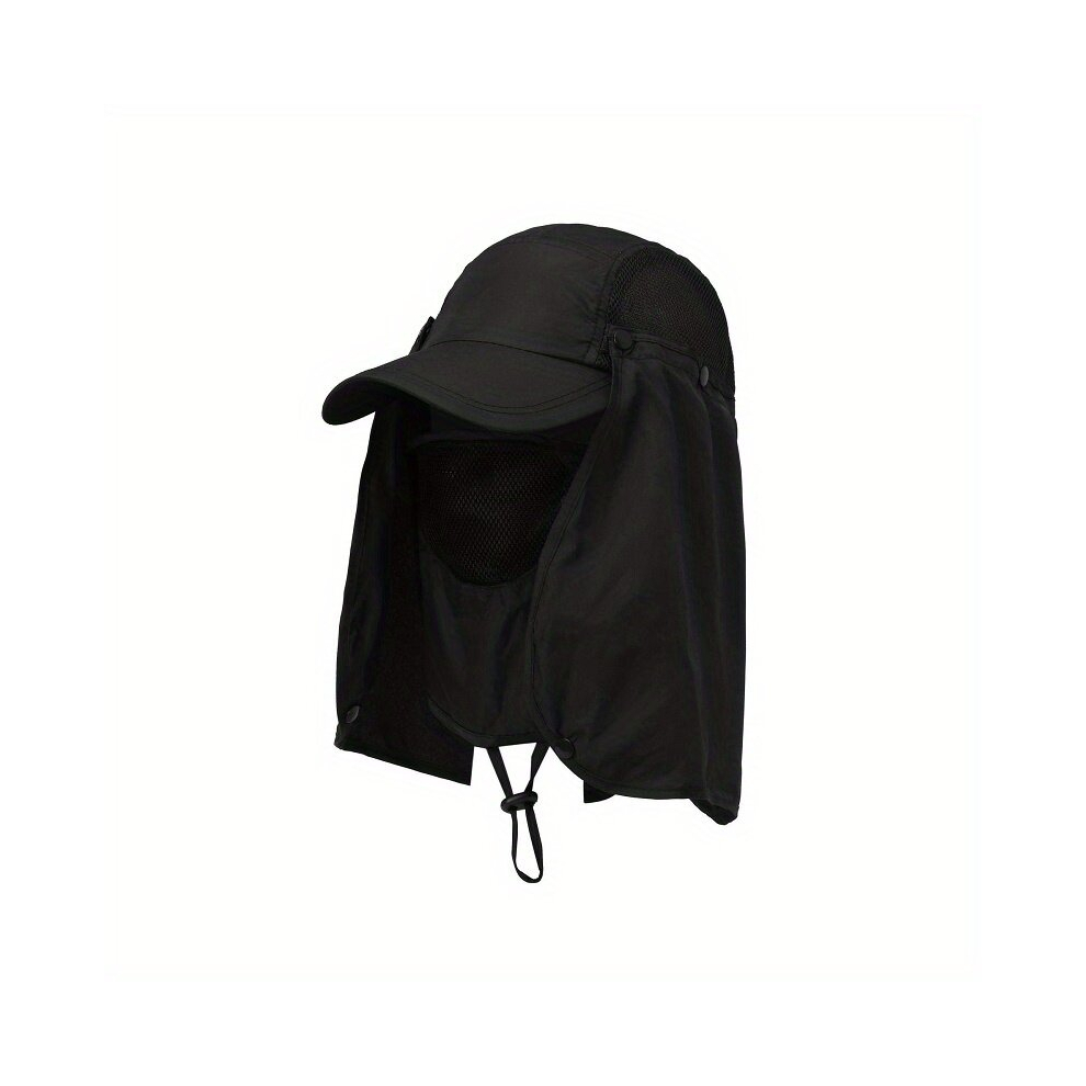 Visor Hat Foldable Detachable Sun Protection Breathable Prevention Duck Tongue Hat Of Mosquitoes And Flying Sand For Camping Fishing Hiking 885675030305