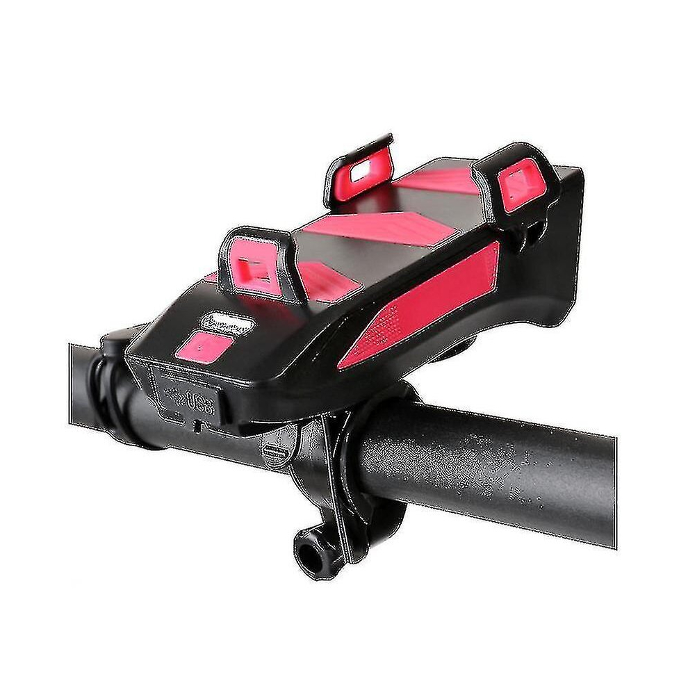 (, 4000Mah) 4 In 1 Waterproof Bicycle Bike Phone Holder, Cycle Bell, Mobile Phone Power Bank Red/Light 9363541214406