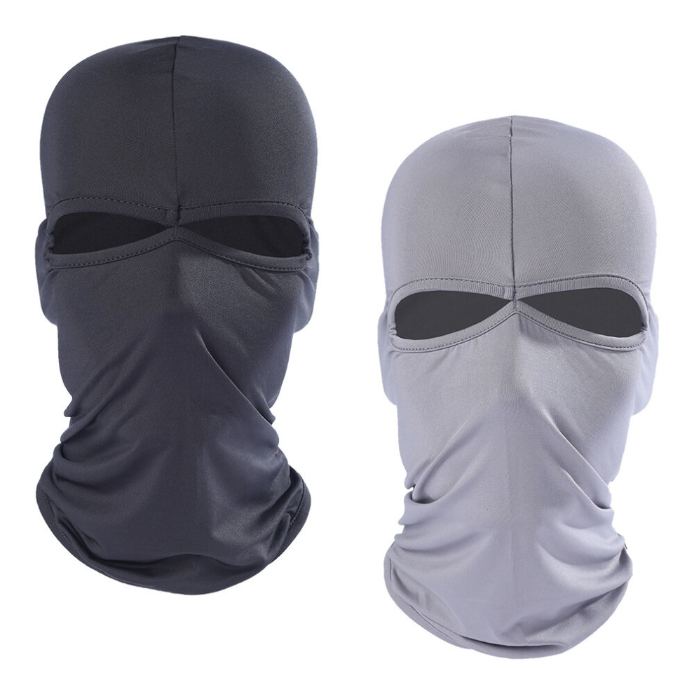 2Pcs Unisex Balaclava Full Face Mask Sun Uv Protection Breathable Quick Dry Helmet Liner For Cycling Multicoloured 885675032378