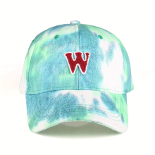 1pc Mature Knitting Chinese Style Tie Dye Baseball Cap With Letter Embroidery For Sunshade Running Workouts And Outdoor Activities All Seasons Gift Fo