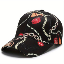 1pc Unisex Sunshade Breathable Adjustable Casual Baseball Cap With Poker Pattern For Outdoor Sport