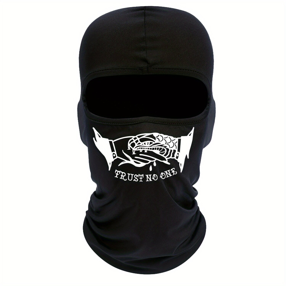 Shake Hands Print Balaclava Solid Ski Mask Windproof Neck Warmer Gaiter Outdoor Cycling Mask Headgear Black 885675051539