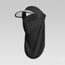Ice Silk Sunproof Visor Hat With Face Mask UV Protection Balaclava Outdoor Thin Breathable Cycling Sun Hat Dustproof Face Covering