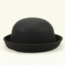 Vintage Rolled Brim Fedora Cap Lightweight Solid Jazz Hat For Women Casual Sun Hat Lightweight Felt Hats