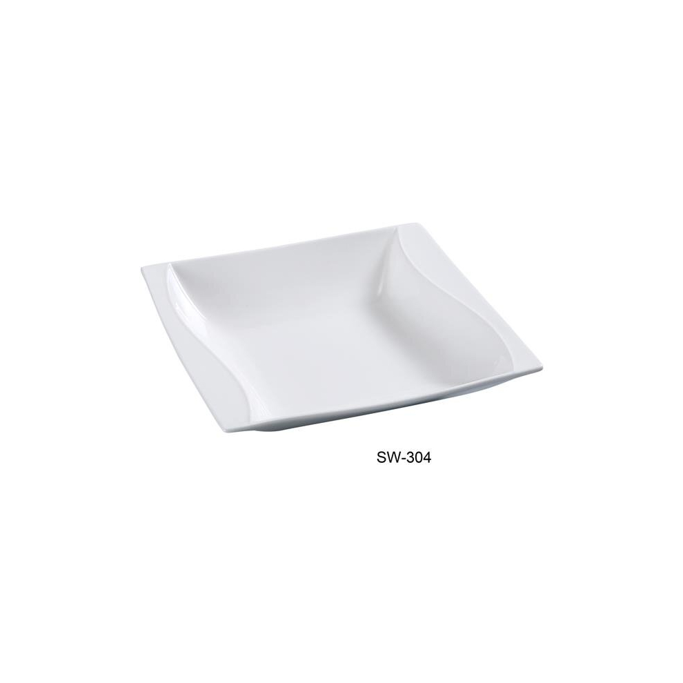 Yanco SW-304 3.75 in. Porcelain Dessert Square Dish, Bone White - 2 oz - Pack of 48-image-OPC-PCMVRCJ-NEW