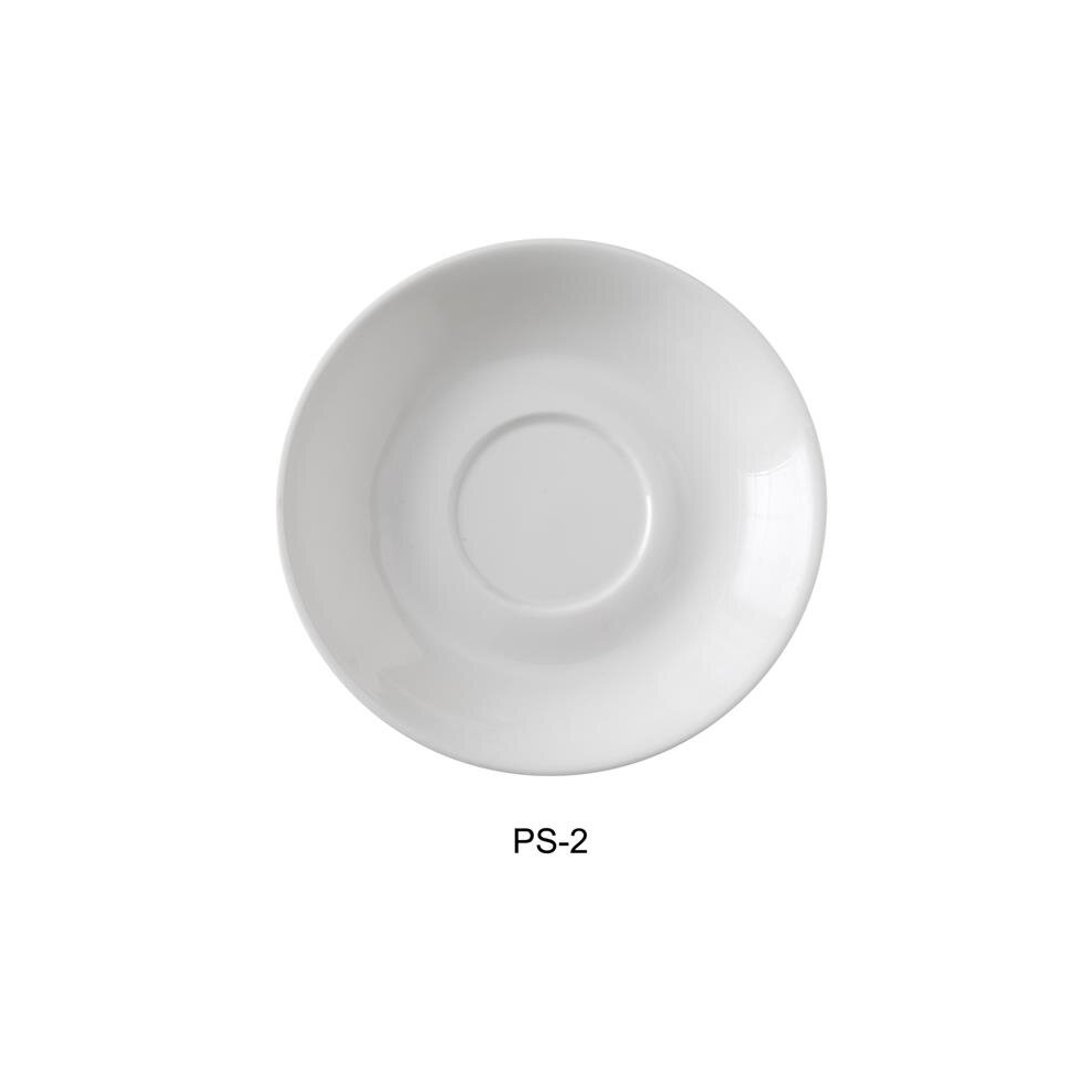 Yanco PS-2 5.625 in. Porcelain Saucer, Bone White - Pack of 36-image-OPC-PCMVRD6-NEW