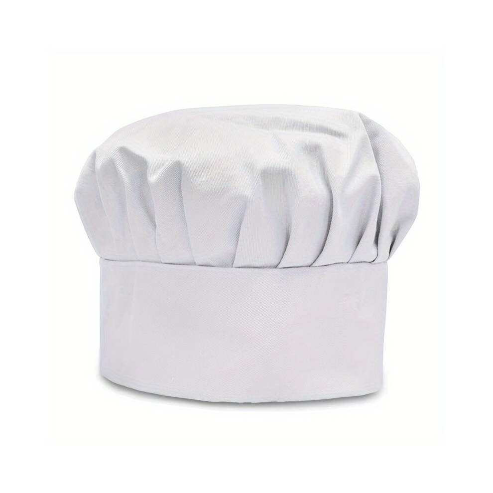 1Pc Chef Hat For Adult Solid Chef Cap Adjustable Kitchen Cooking Hat For Work 885675084599