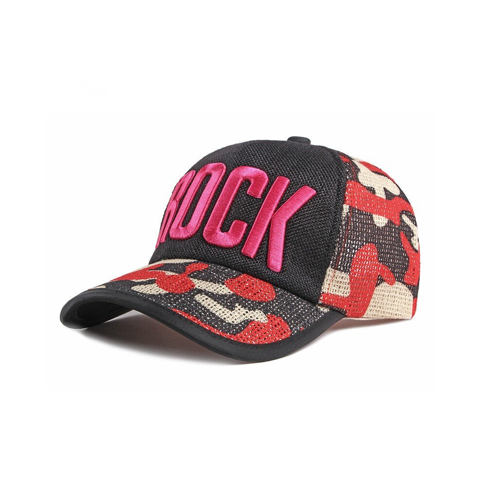 ROCK Embroidery Camouflage Baseball Cap Stylish Adjustable Sunscreen Dad Hats Lightweight Unisex Hip Hop Sun Hats For Women-image-OPC-PCMVT7N-NEW