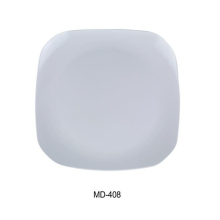 Yanco MD-408 Milando Square Plate - Melamine, White - 7.5 x 7.5 in. - Pack of 48