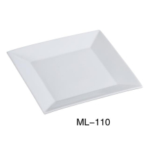 Yanco ML-110 10 in. Porcelain Square Plate, Super White - Pack of 24
