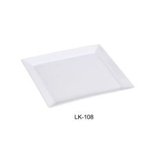 Yanco LK-108 8 in. Square Porcelain Plate, Bone White - Pack of 36