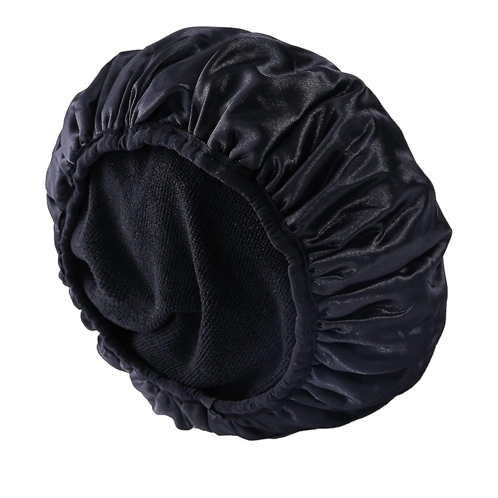 Terry Lined Shower Caps, Triple Layer Large Shower Cap For Women, Reusable Shower Caps For Long Thick Hair, Waterproof Washable Soft Bath Shower Caps