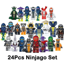 Set Of 24 Pcs Ninjago Mini Figures Kai Jay Sensei Wu Master Building Blocks Toys