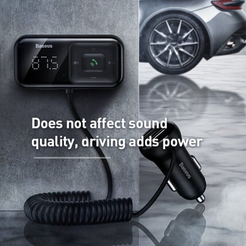 Baseus Bluetooth 5.0 Wireless Car FM Transmitter MP3 Player Aux SD USB Charger 1