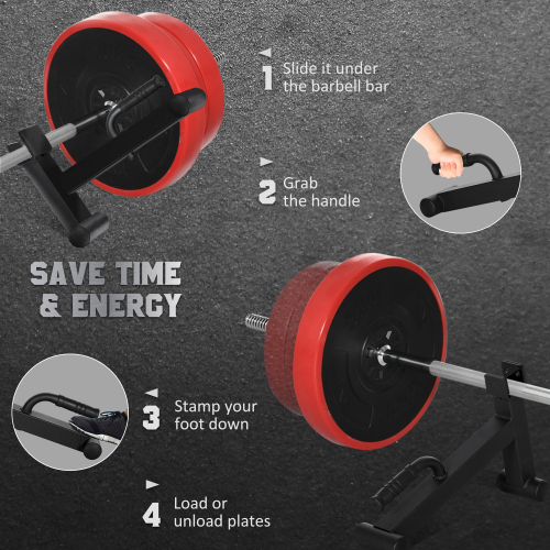 SPORTNOW Deadlift Barbell Jack for Loading, Unloading Barbell Plates 2