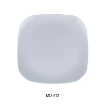 Yanco MD-412 Milando Square Plate - Melamine, White - 11.5 x 11.5 in. - Pack of 12