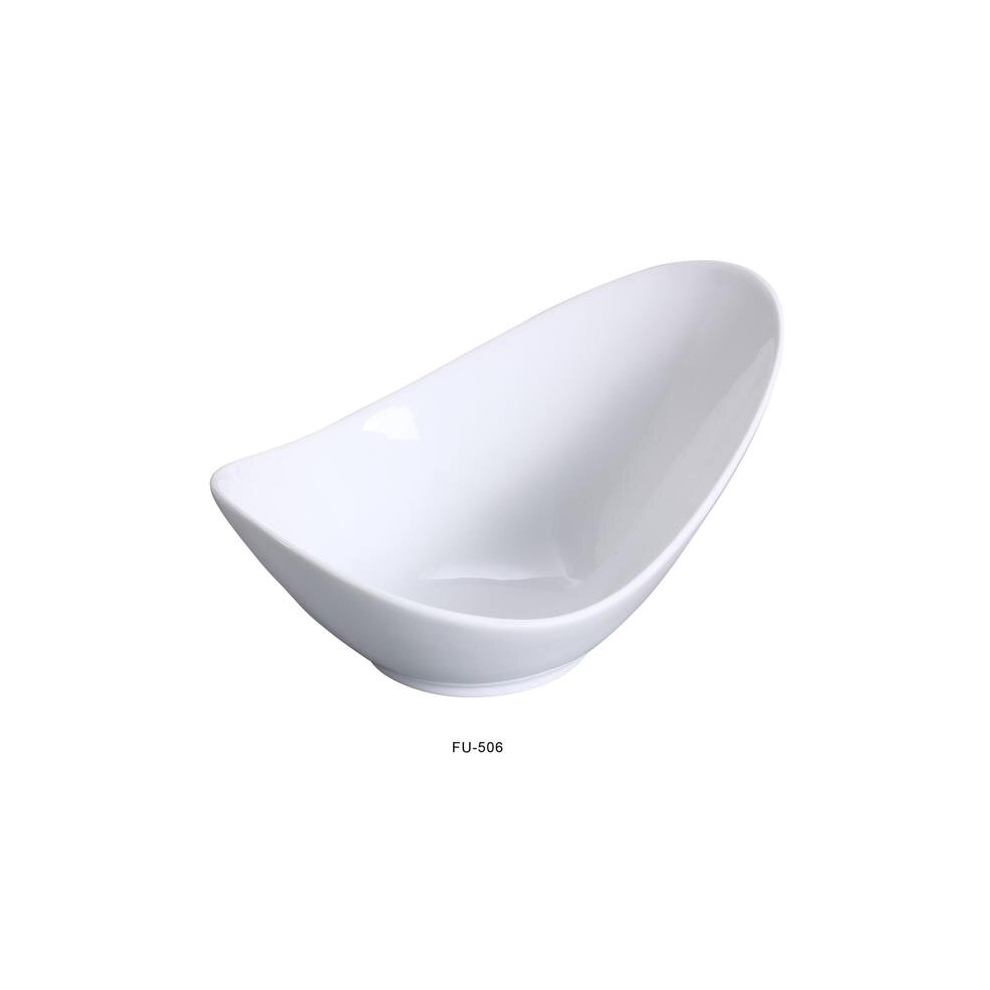 Yanco FU-506 5.75 in. Fuji Porcelain Fortune Bowl, Bone White - 4 oz - Pack of 36-image-OPC-PCMVYFH-NEW