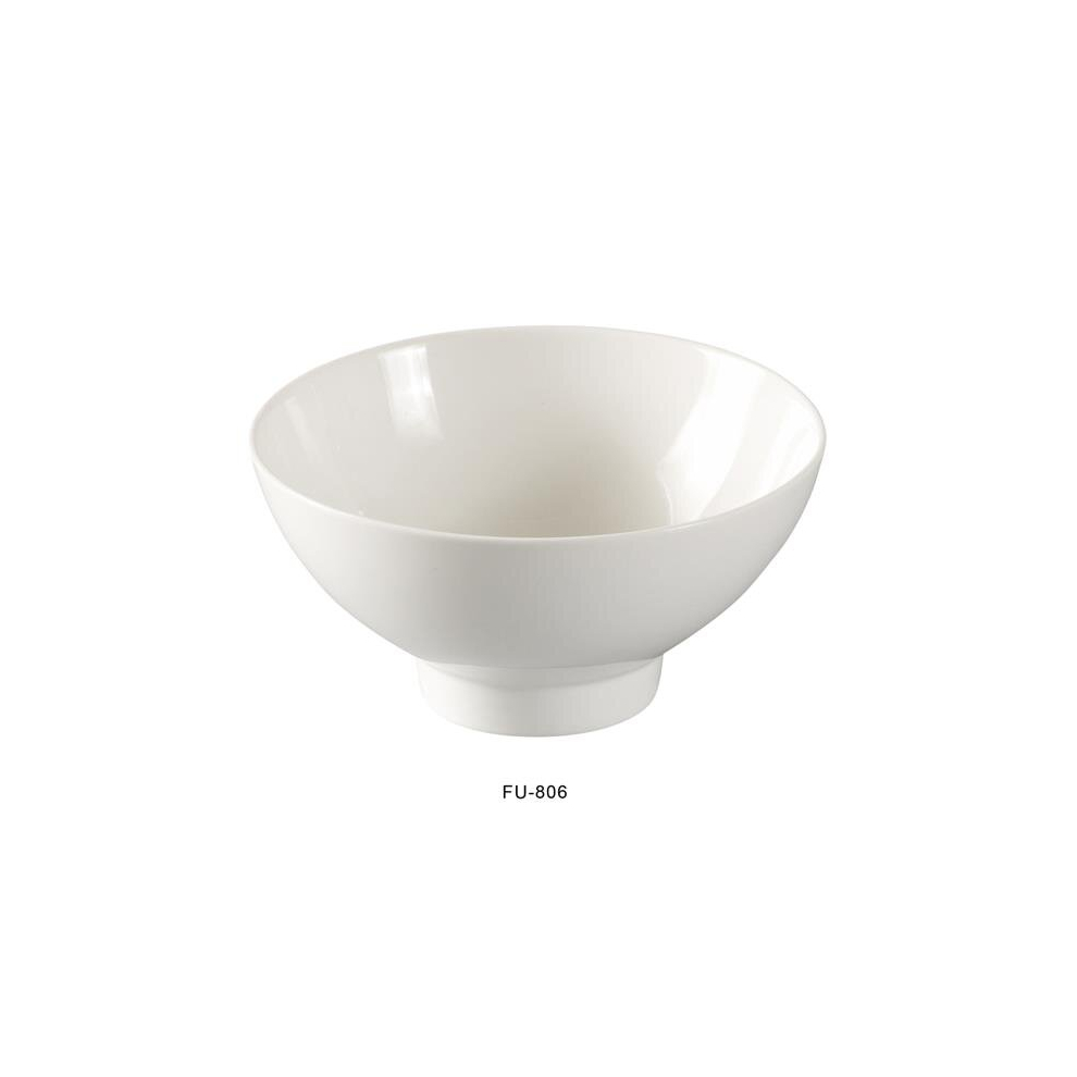 Yanco FU-806 6 in. Fuji Porcelain Bowl, Bone White - 18 oz - Pack of 36-image-OPC-PCMVYFN-NEW