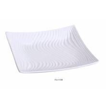 Yanco FU-1106 6.25 in. Fuji Porcelain Square Plate, Bone White - Pack of 36
