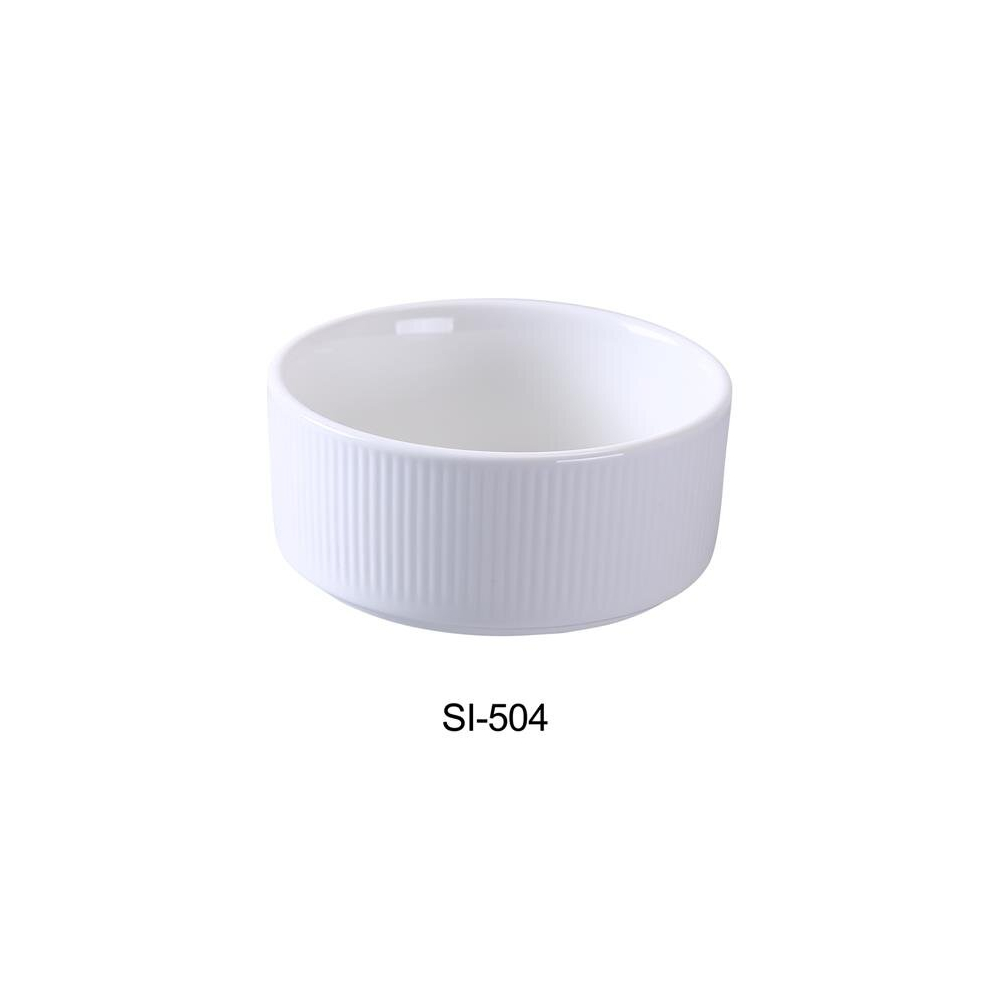 Yanco SI-504 2 x 4 in. Siena Porcelain Soup Cup, Bone White - 8 oz - Pack of 36-image-OPC-PCMVYK2-NEW