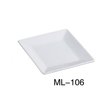 Yanco ML-106 6 in. Porcelain Square Plate, Super White - Pack of 36