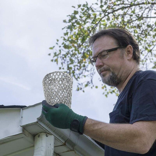 4 Pcs Aluminum Gutter Screens, Gutter Filter Metal Gutter Guard Anti