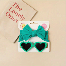 & Stylish Baby Girls Bow Headbands & Heart Shaped Sunglasses Set Perfect Birthday Gift