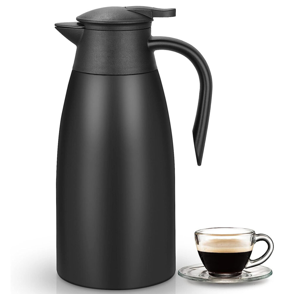 2000ML Stainless Steel Tea Pot Insulated Vacuum Jug Flask Coffee Pot